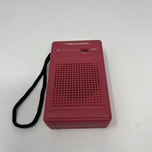 Vintage REALISTIC (Radio‎ Shack) Model #12-203 AM Transistor Radio - Pink